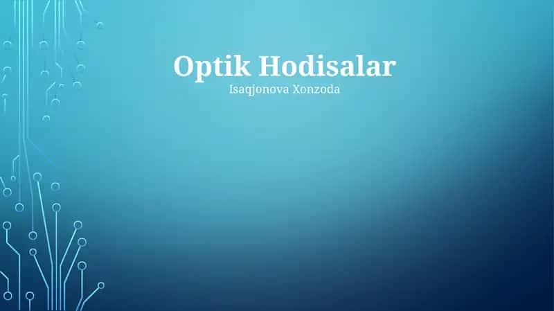Optik Hodisalar