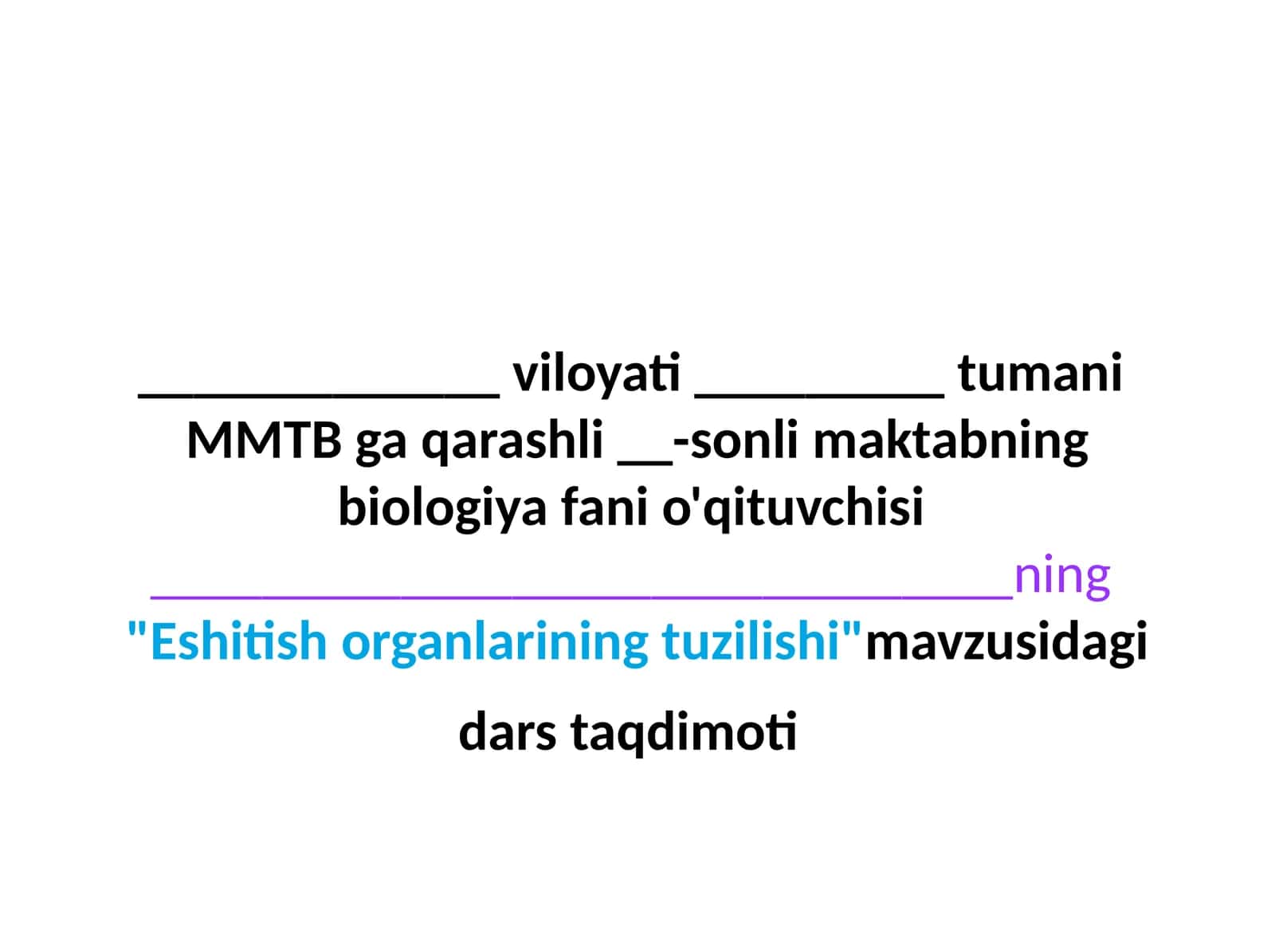 Eshitish organlarining tuzilishi