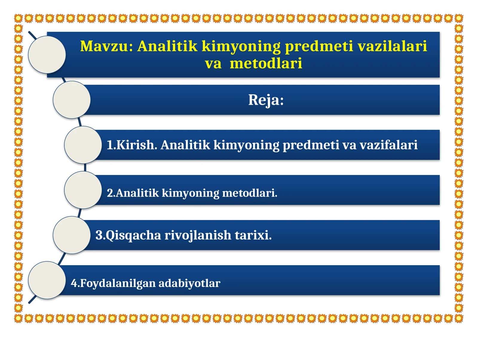 Analitik kimyo qanday fan va unimanio’rganadi?