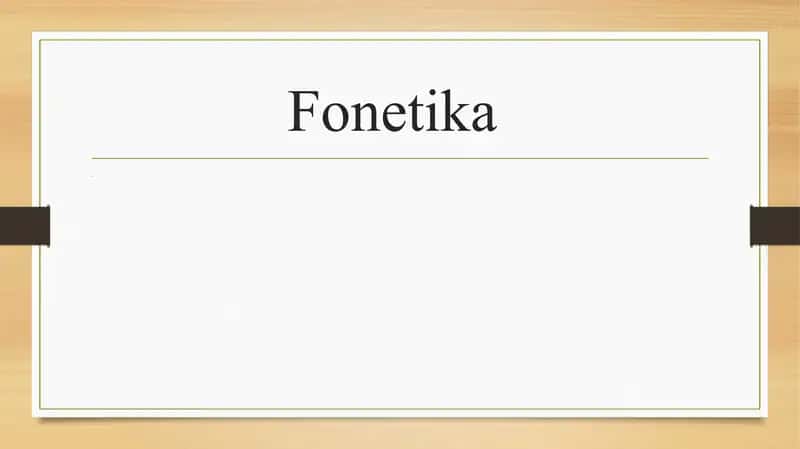 Fonetika