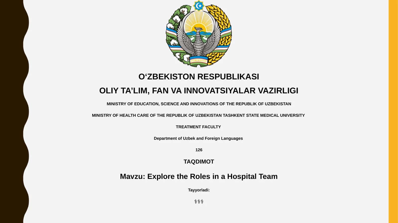Explore the Roles in a Hospital Team
