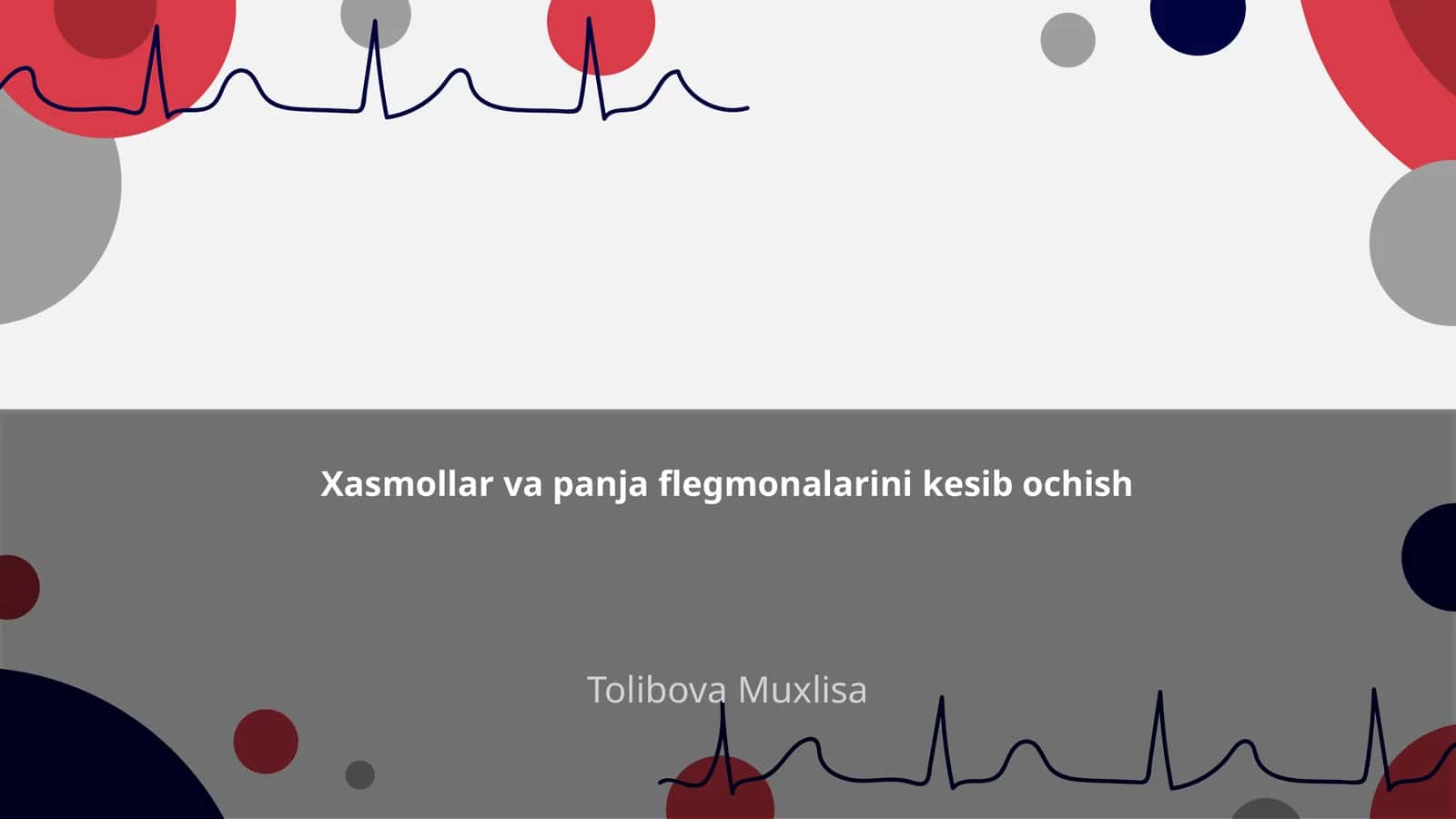Xasmollar va panja flegmonalarini kesib ochish