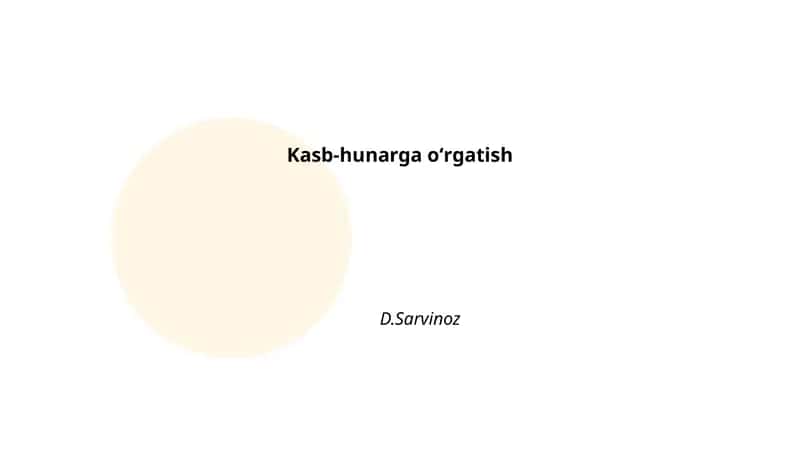 Kasb-hunarga oʻrgatish