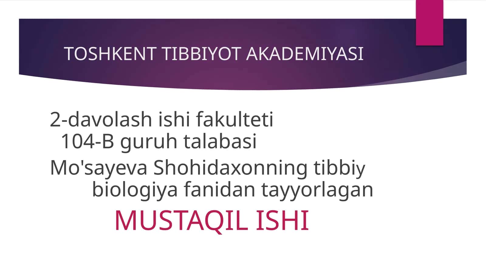 DNKning oqsil biosintezidagi roli