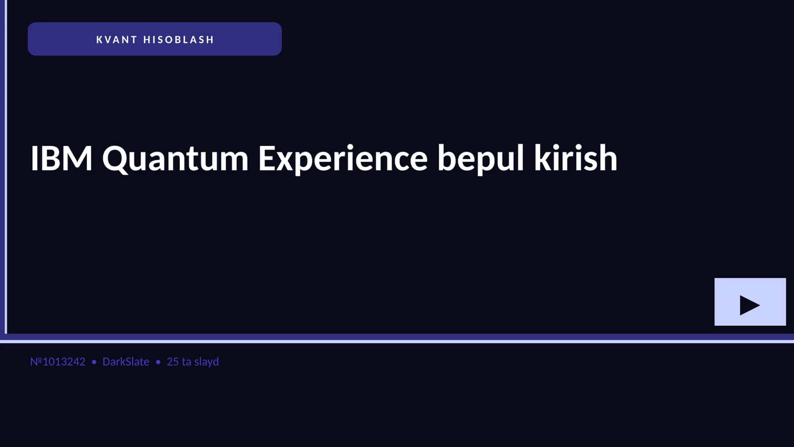 KVANT HISOBLASH