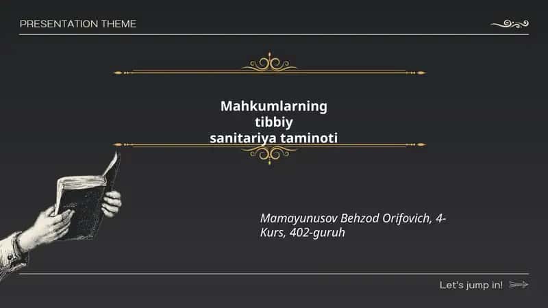 Mahkumlarning tibbiy sanitariya taminoti