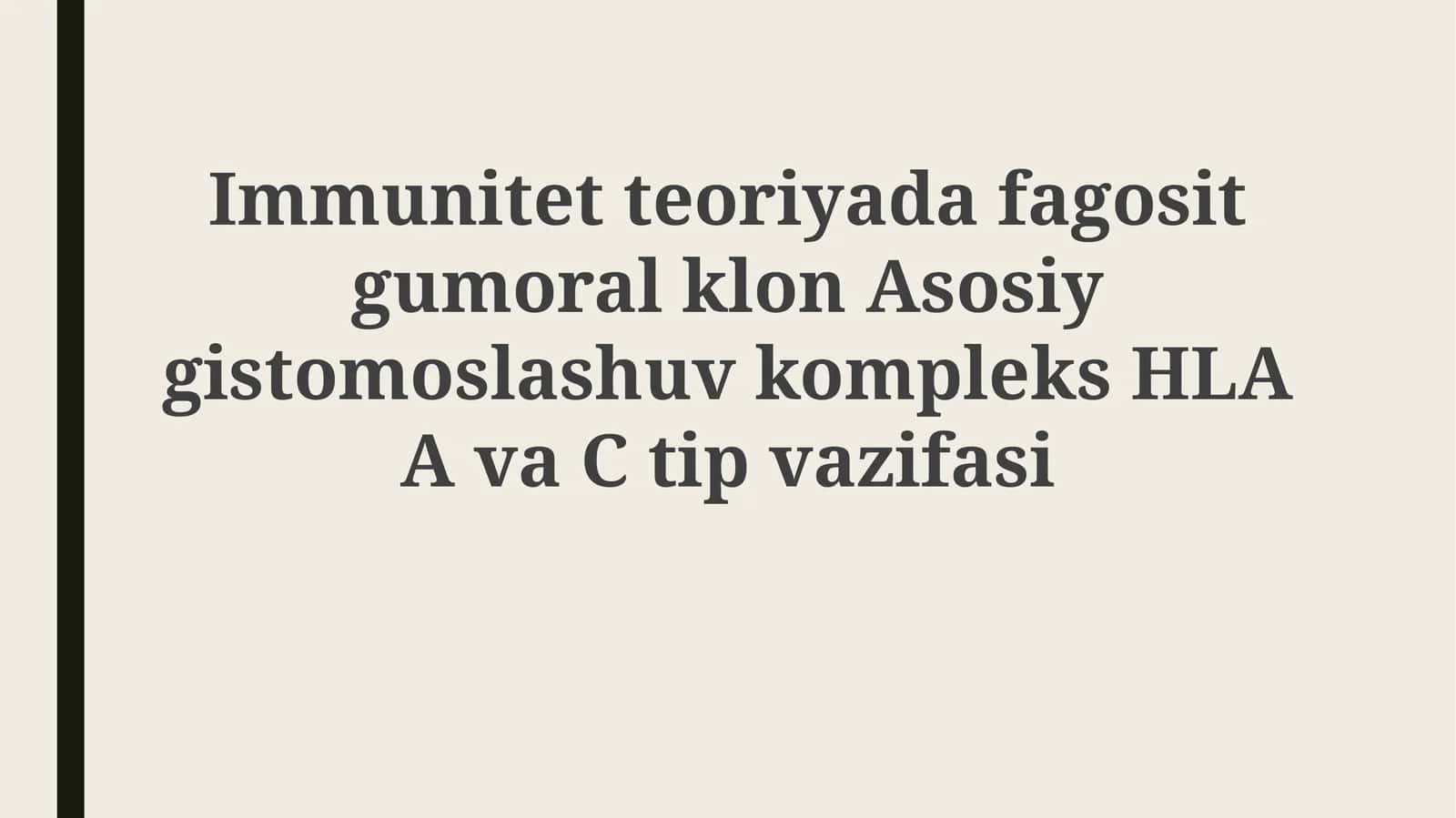 Immunitet nazariyasi