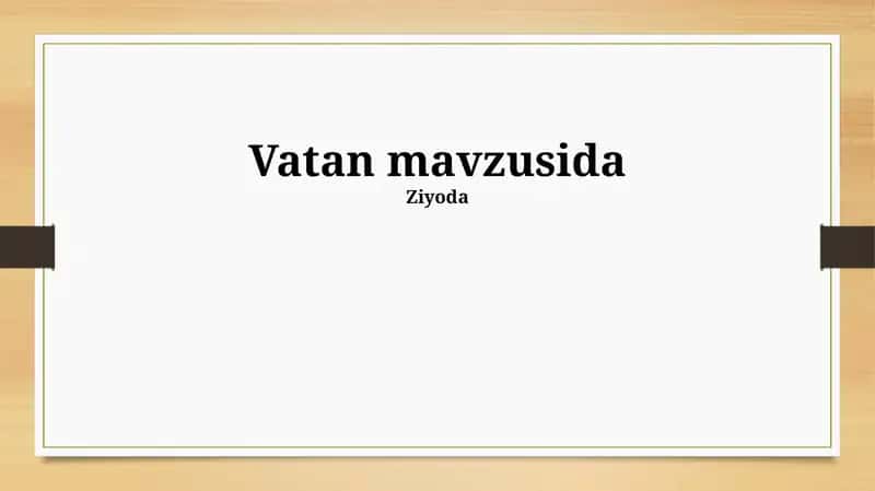 Vatan mavzusida