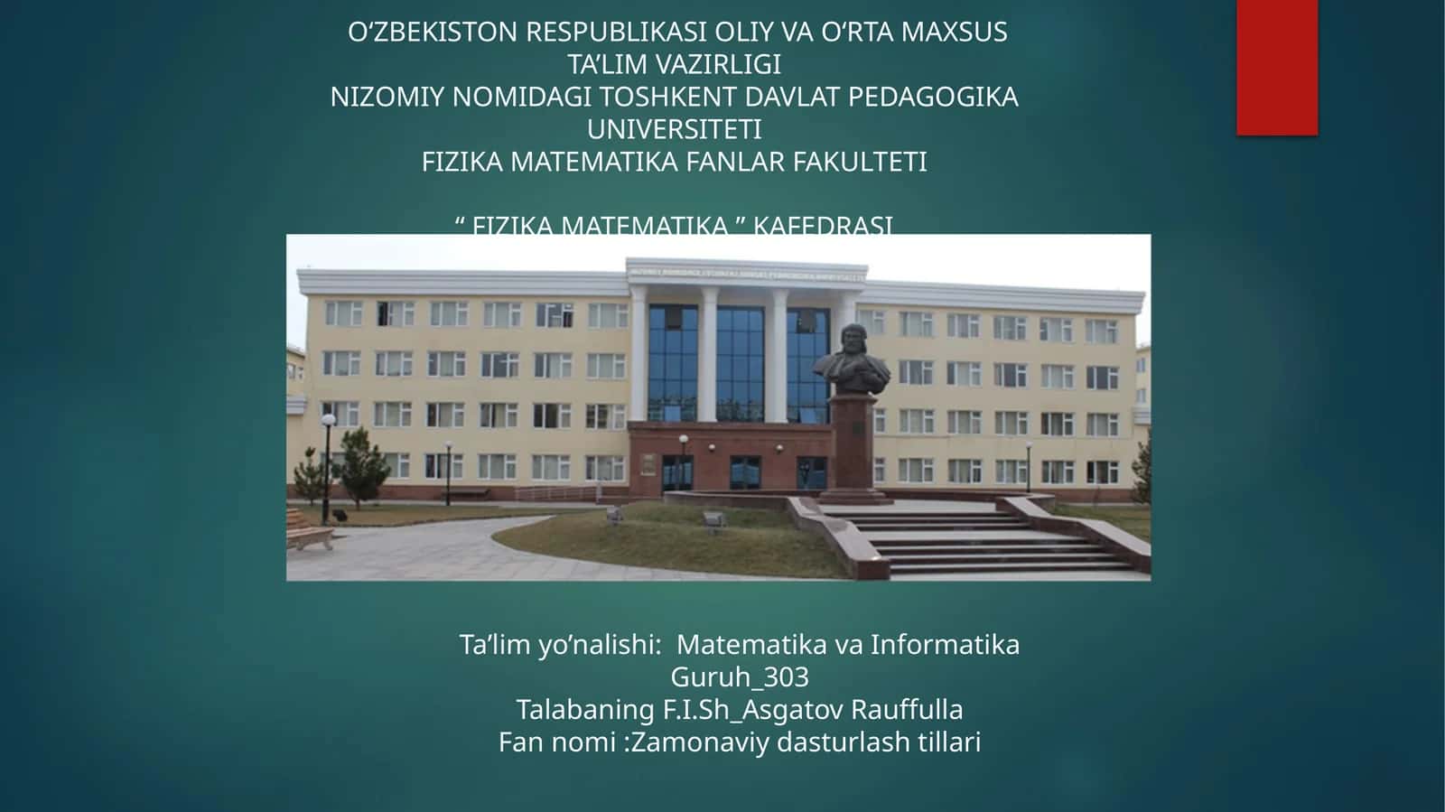 Standart funksiyalar va algebraik ifodalar