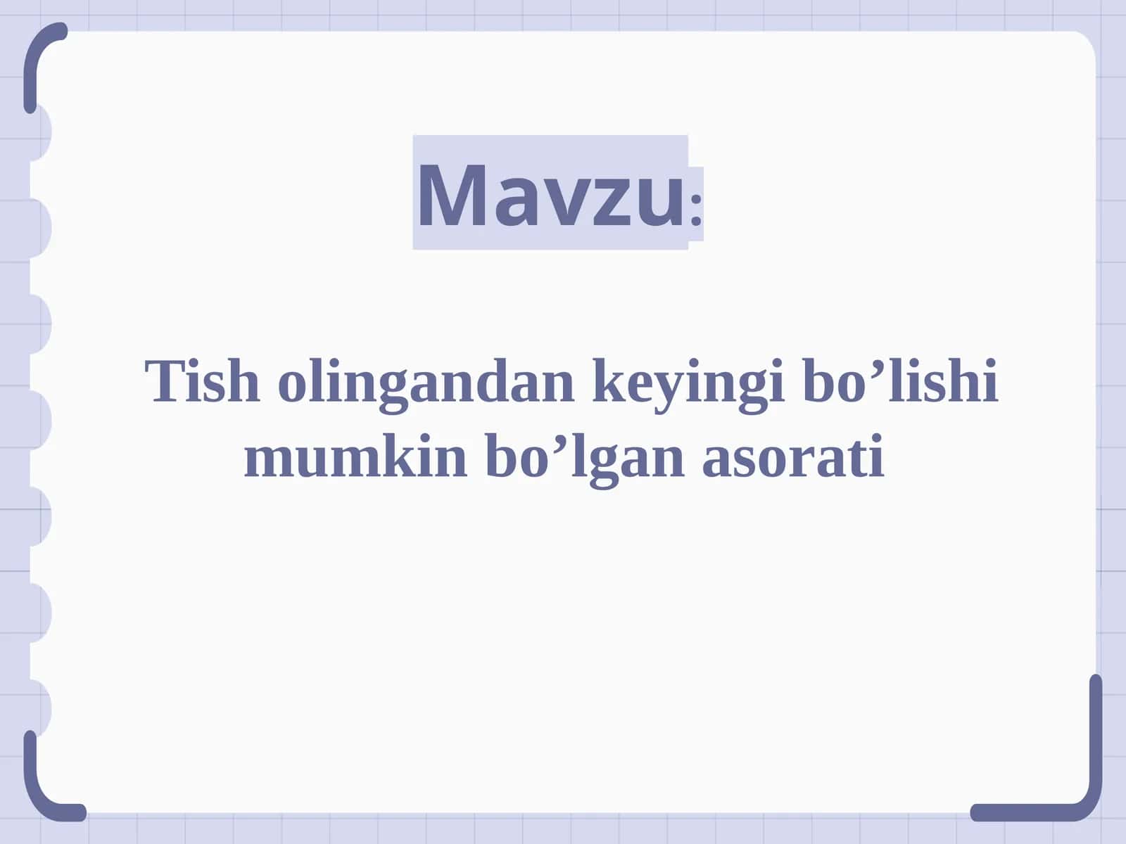 Tishlarni olib tashlash