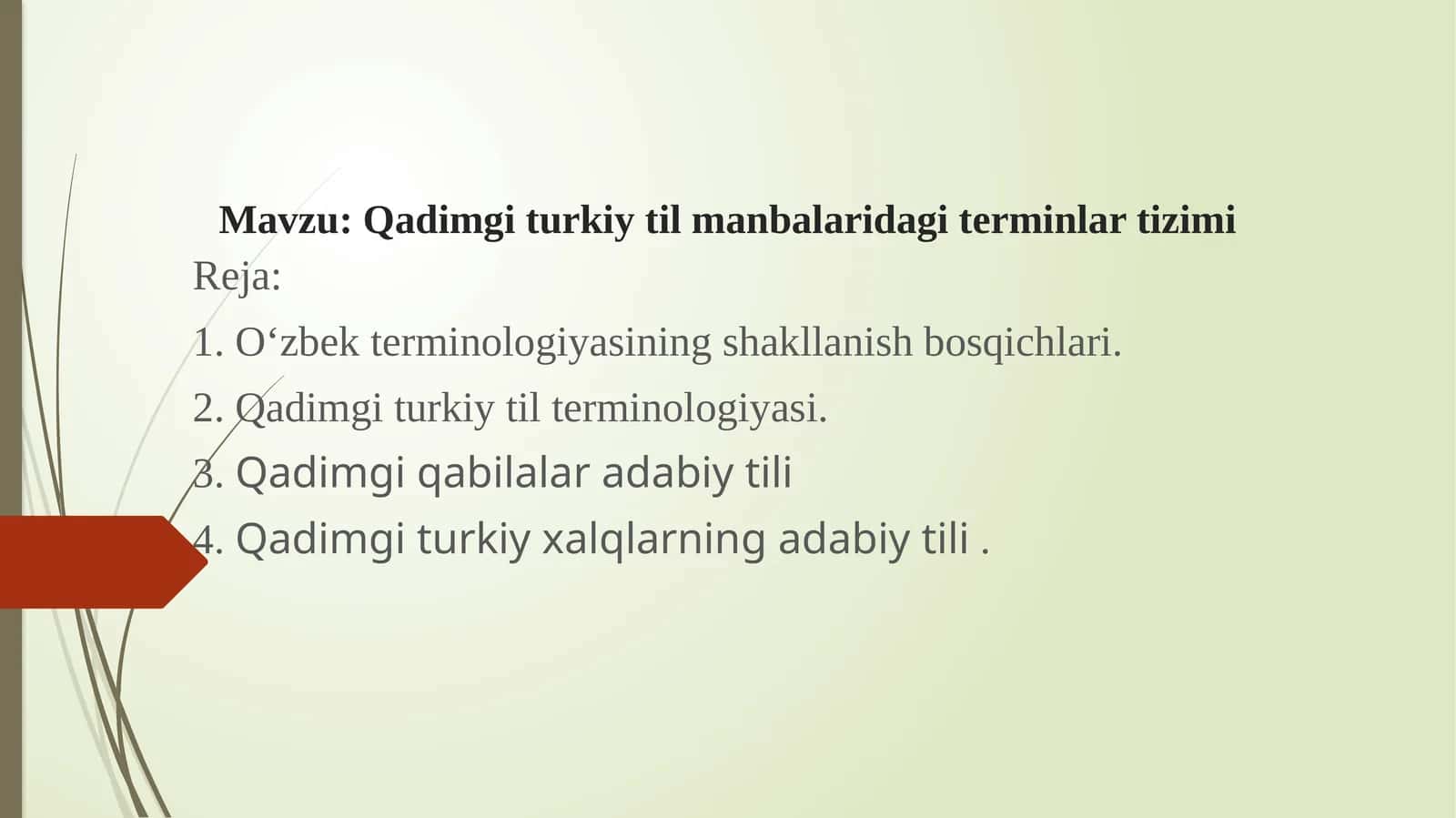 Qadimgi turkiy til manbalaridagi terminlar tizimi