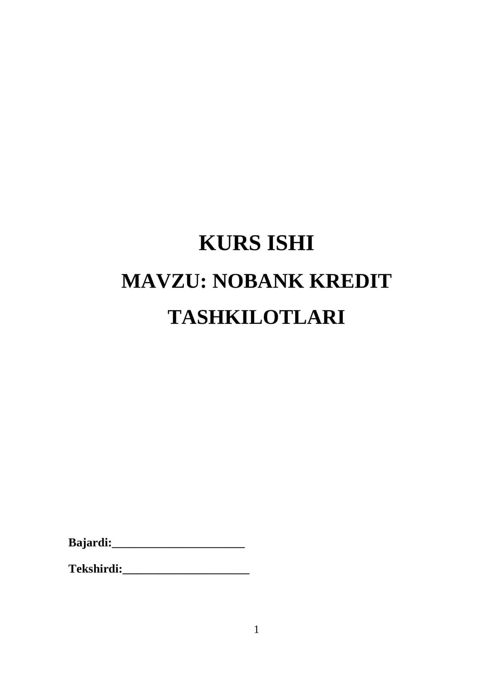NOBANK KREDIT TASHKILOTLARI