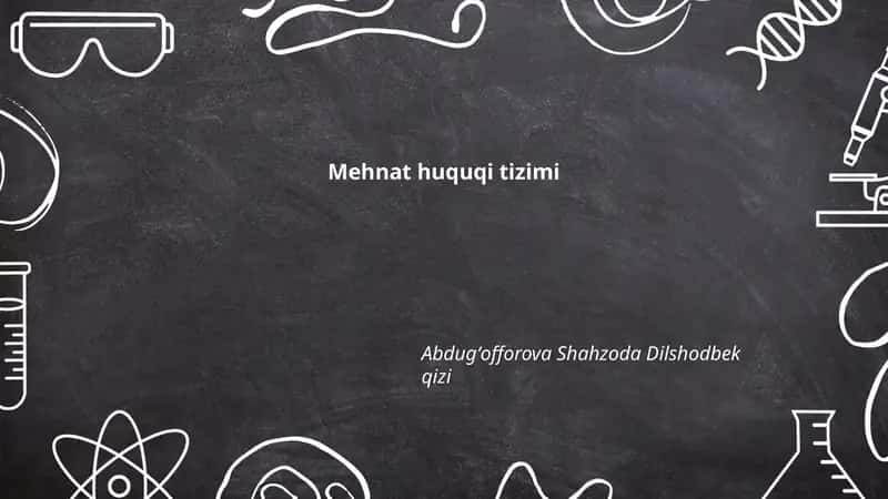 Mehnat huquqi tizimi