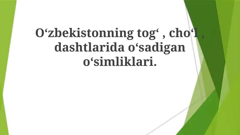 O'zbekiston cho'l o'simliklari