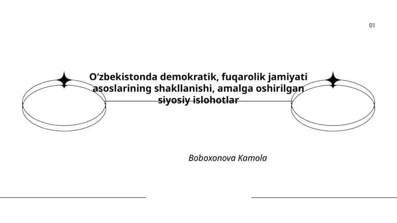 Oʻzbekistonda demokratik, fuqarolik jamiyati asoslarining shakllanishi, amalga oshirilgan siyosiy islohotlar