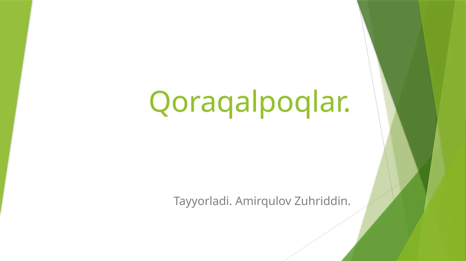 Qoraqalpoqlar