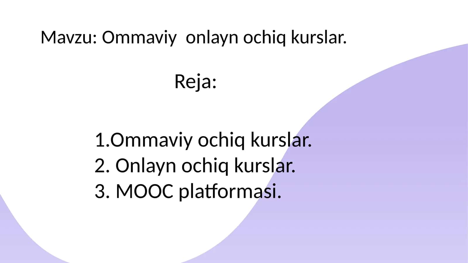 Ommaviy onlayn ochiq darslar