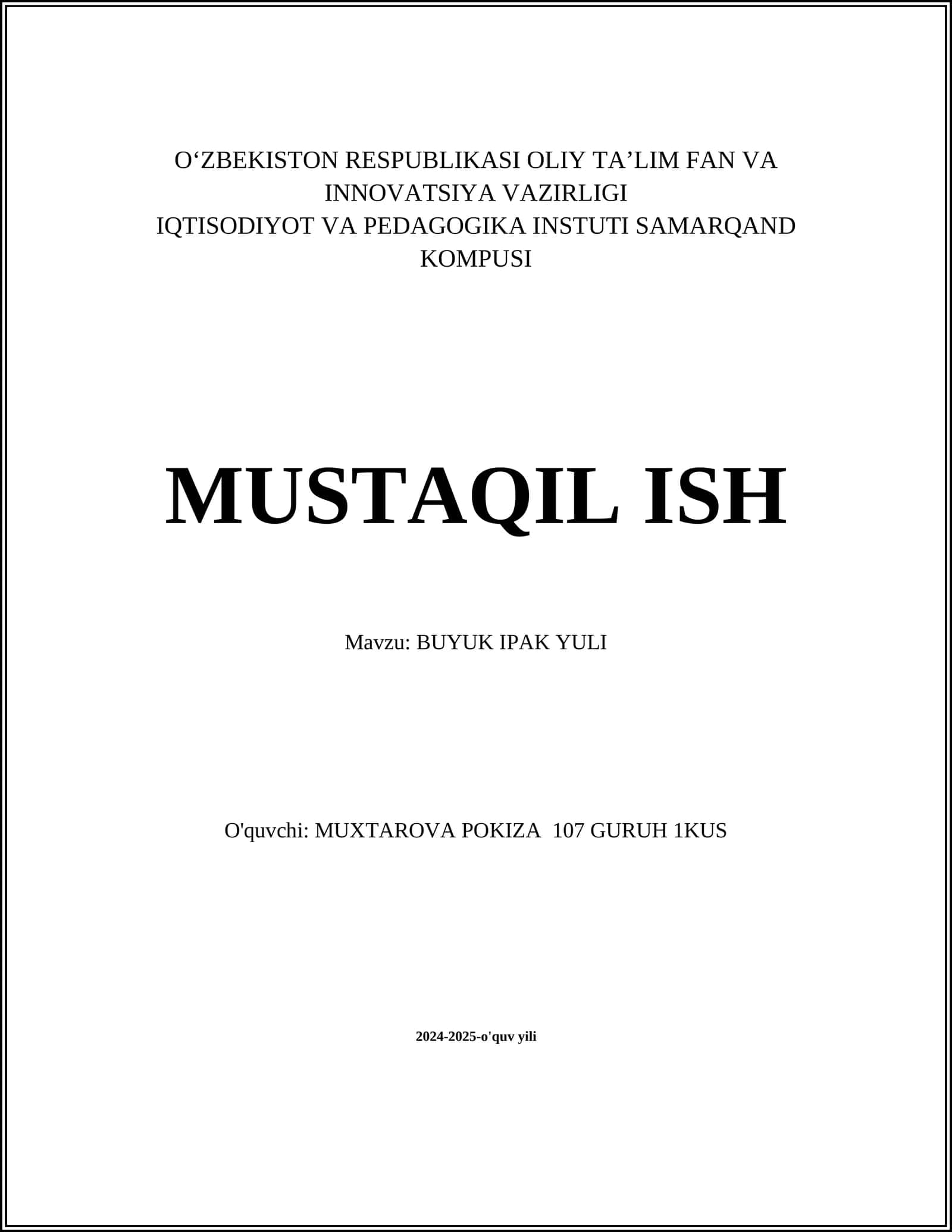 BUYUK IPAK YULI