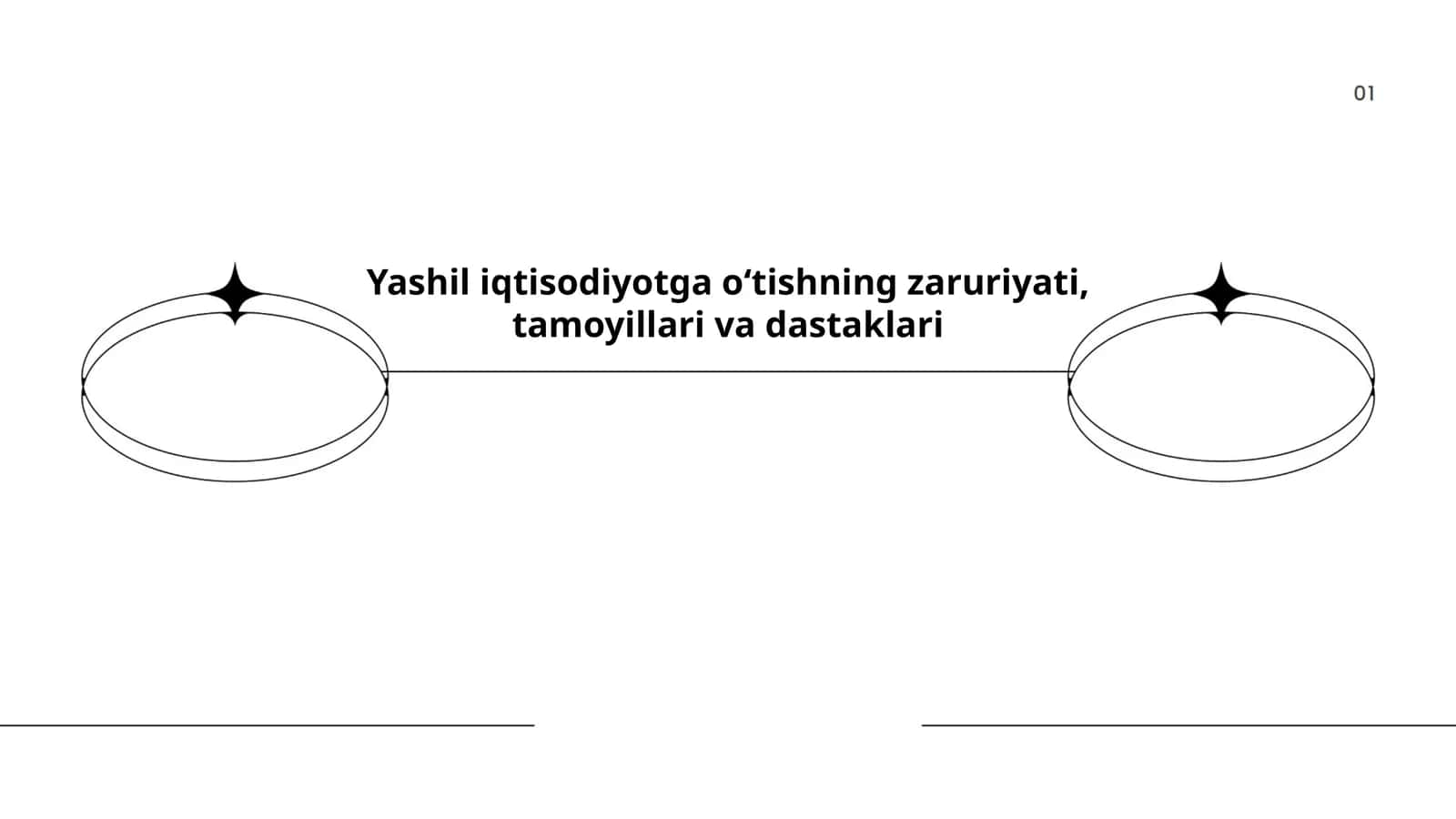 Yashil iqtisodiyotga oʻtishning zaruriyati, tamoyillari va dastaklari