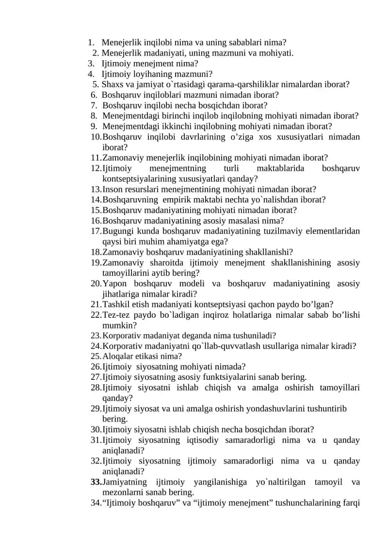 Menejerlik inqilobi nima va uning sabablari nima?