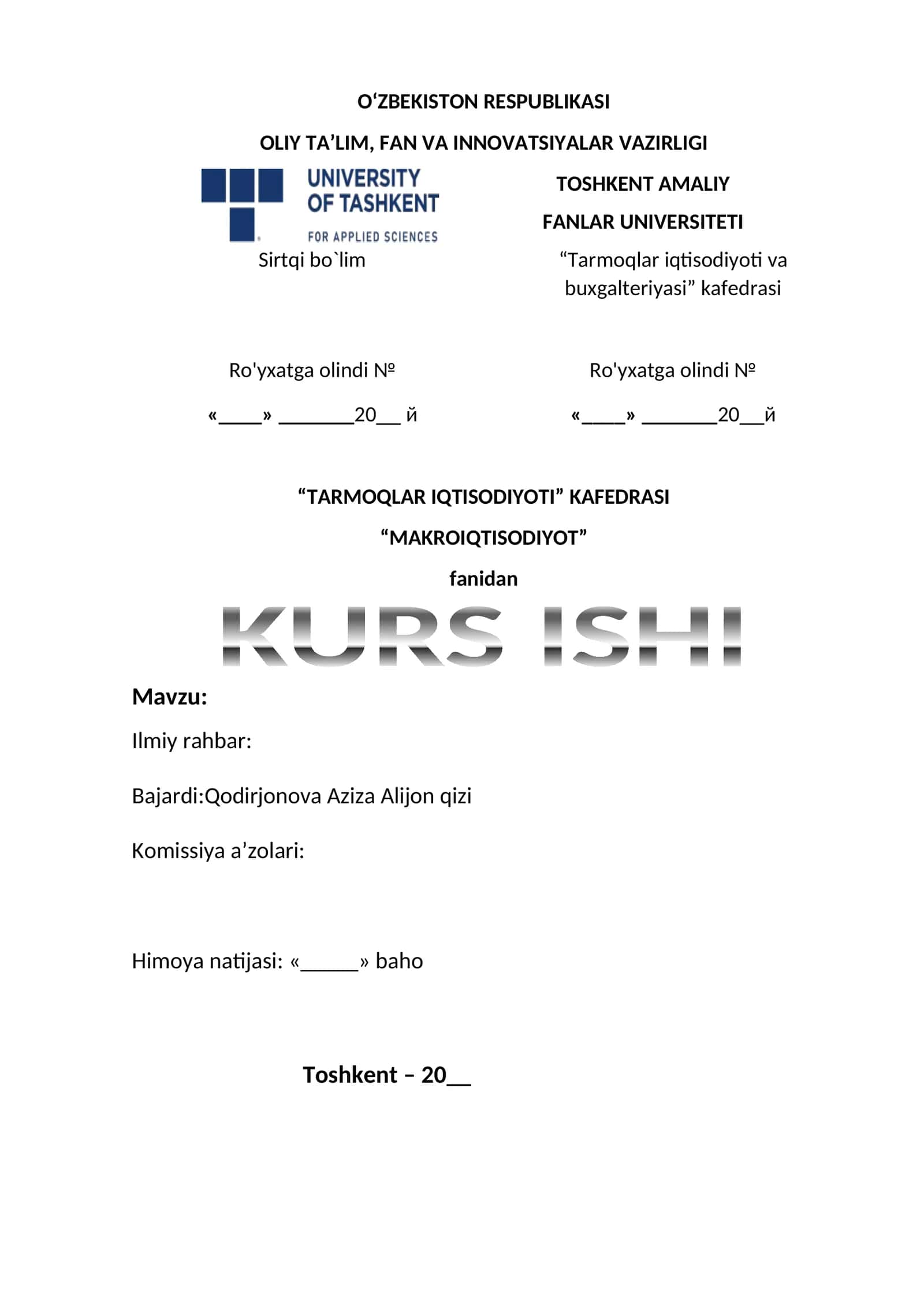 Bozor va tavakkalchilik