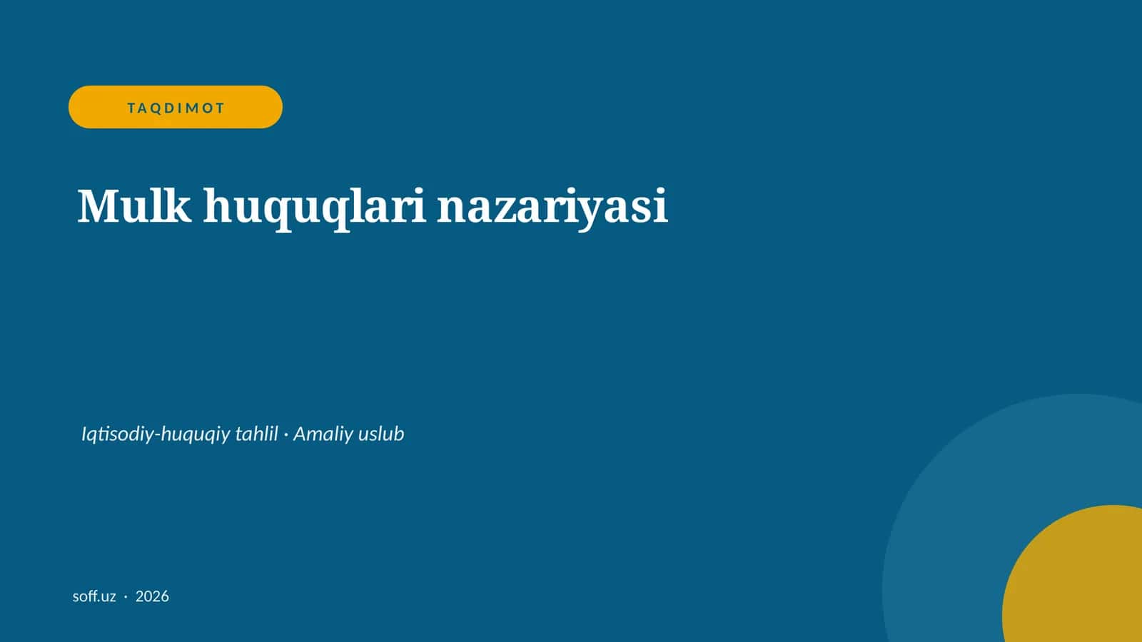 Mulk huquqlari nazariyasi