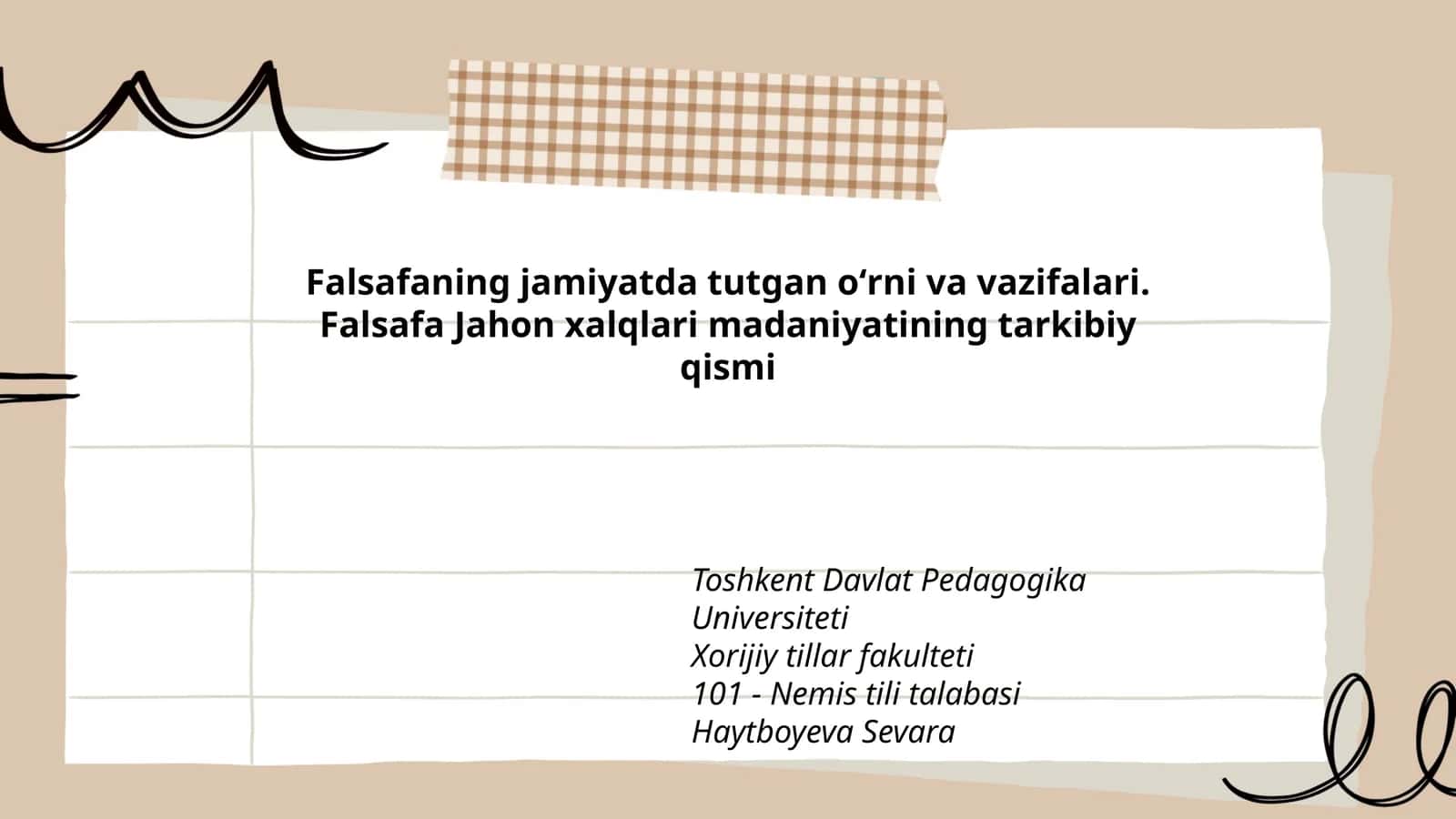 Falsafaning jamiyatda tutgan oʻrni va vazifalari