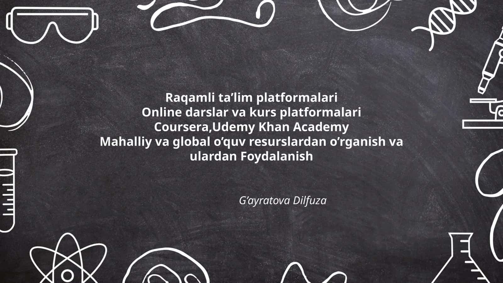 Raqamli ta’lim platformalari
