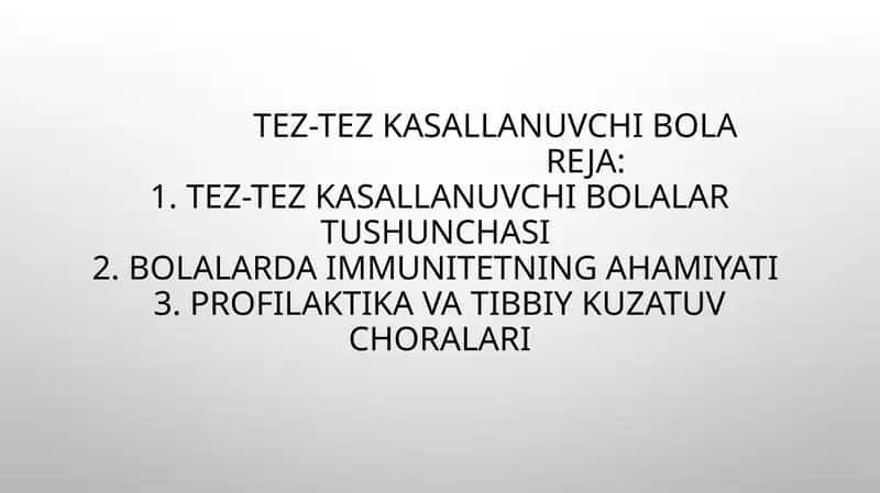 Tez-tez kasallanuvchi bola