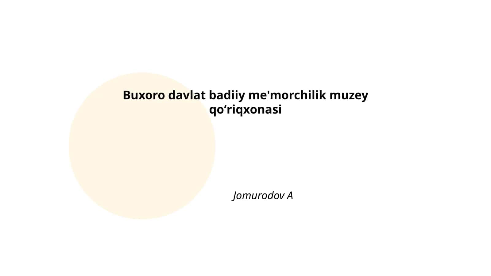 Buxoro davlat badiiy me'morchilik muzey qoʻriqxonasi