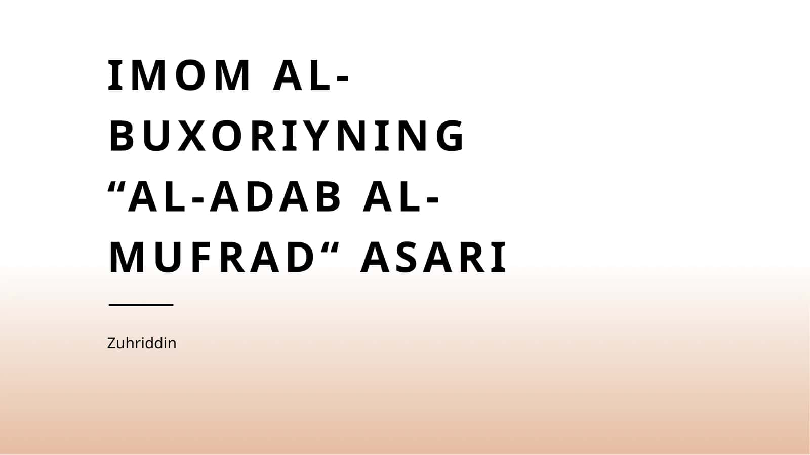 Al-adab al-mufrad