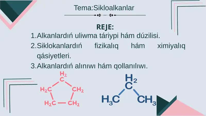 Sikloalkanlar