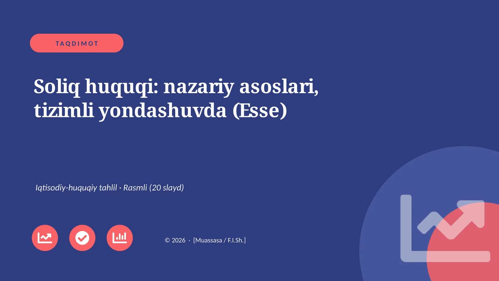 Soliq huquqi: nazariy asoslari, tizimli yondashuvda (Esse)
