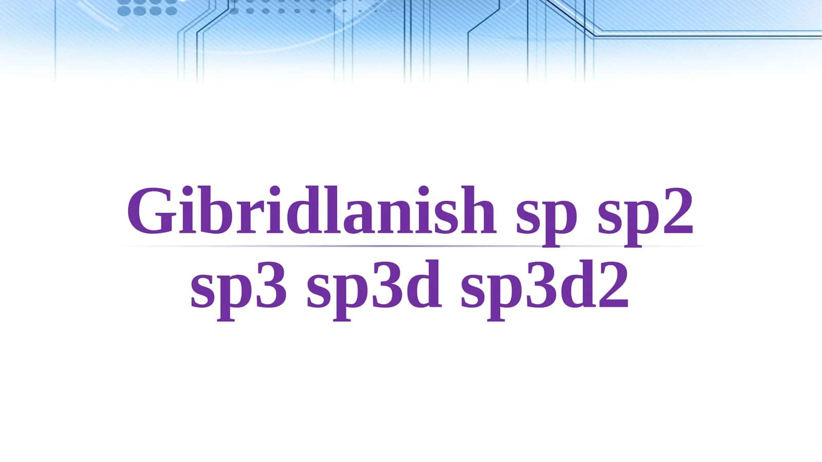 Gibridlanish nazariyasi