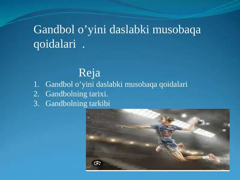 Gandbolo’yinidaslabkimusobaqaqoidalari