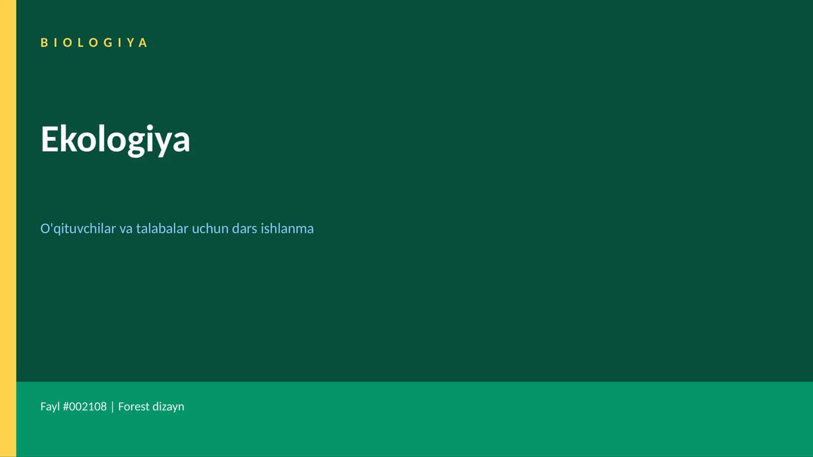 O'qituvchilar va talabalar uchun dars ishlanma