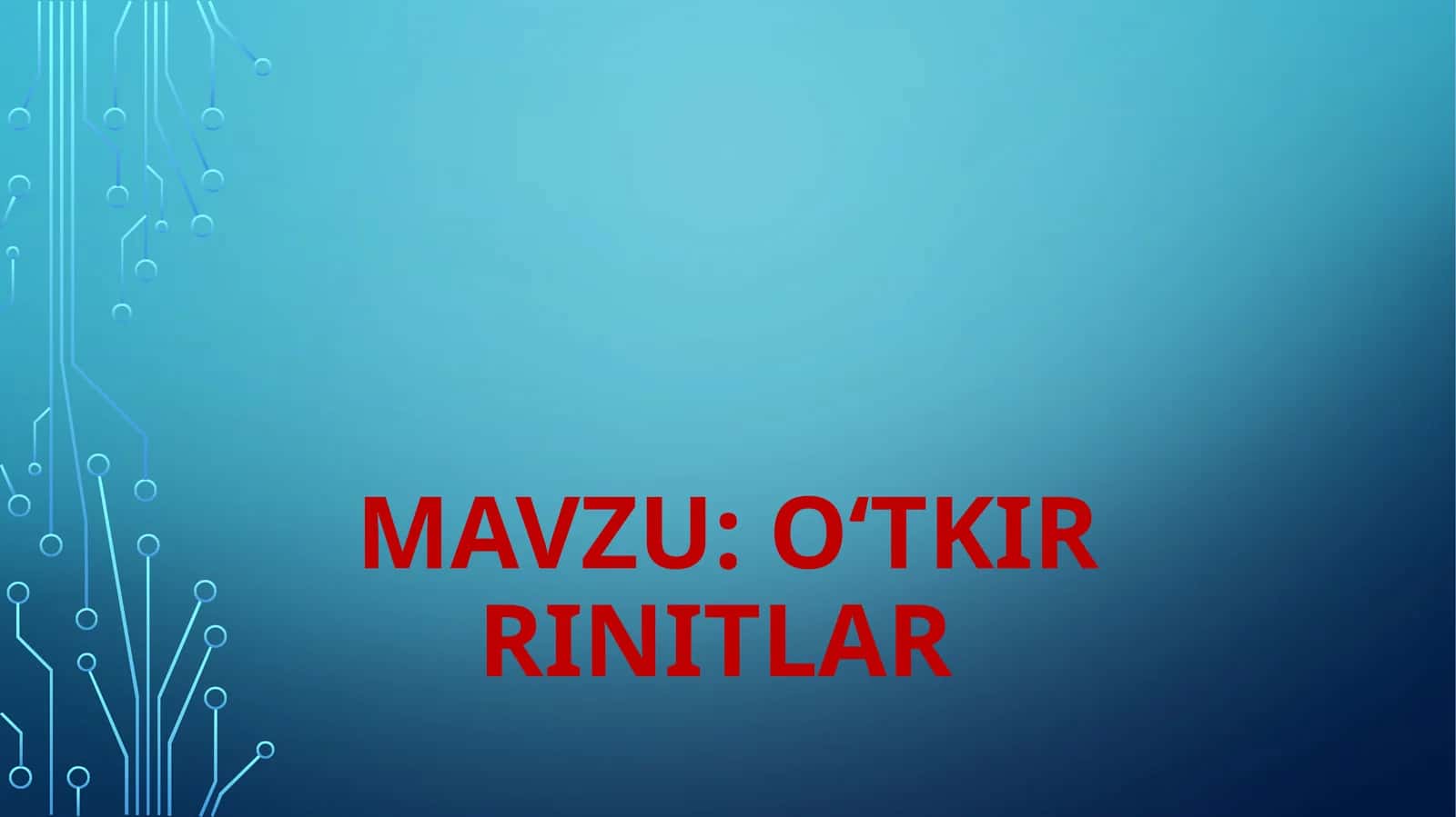 Oʻtkir rinitlar