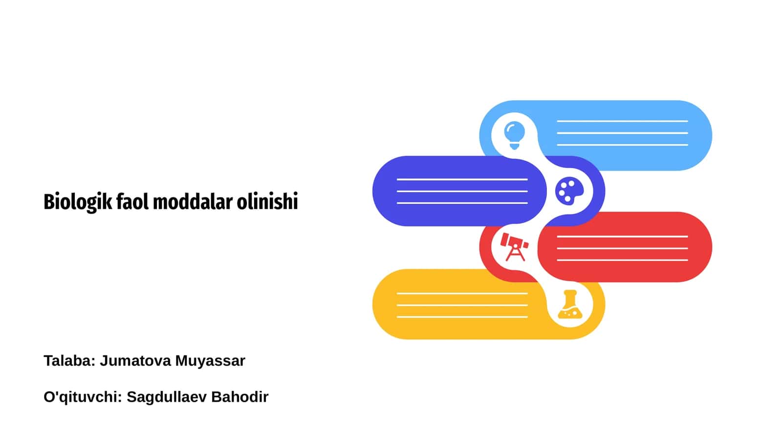 Biologik faol moddalar olinishi