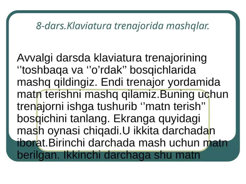 Klaviatura Trenajori