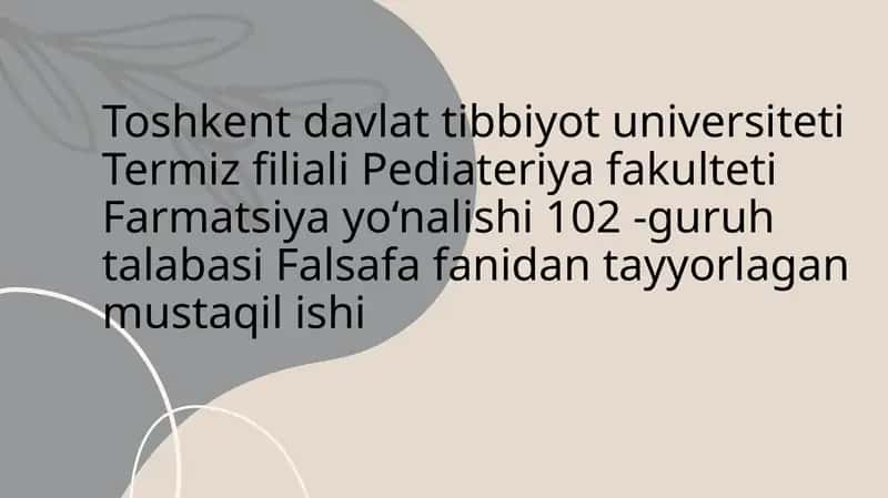 Mustaqil ish