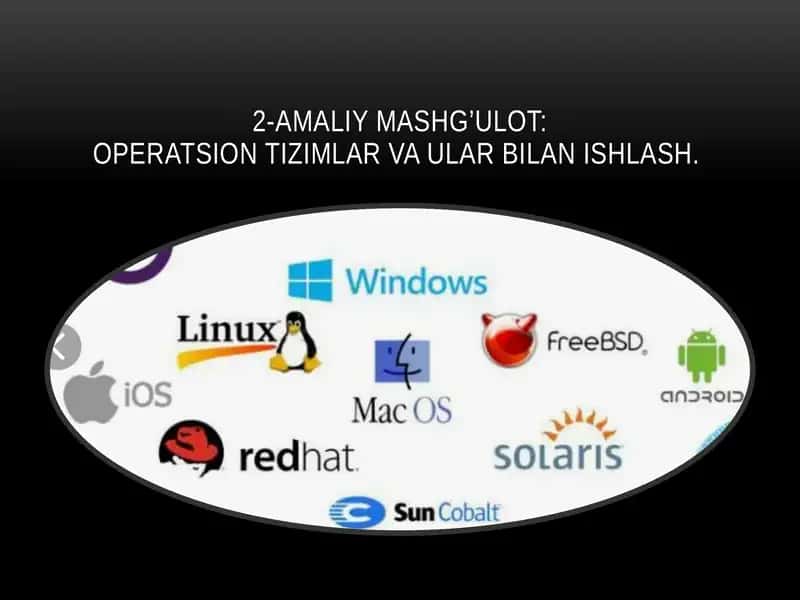 Operatsiontizimlar va ular bilan ishlash