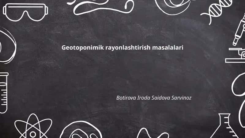 Geotoponimik rayonlashtirish masalalari
