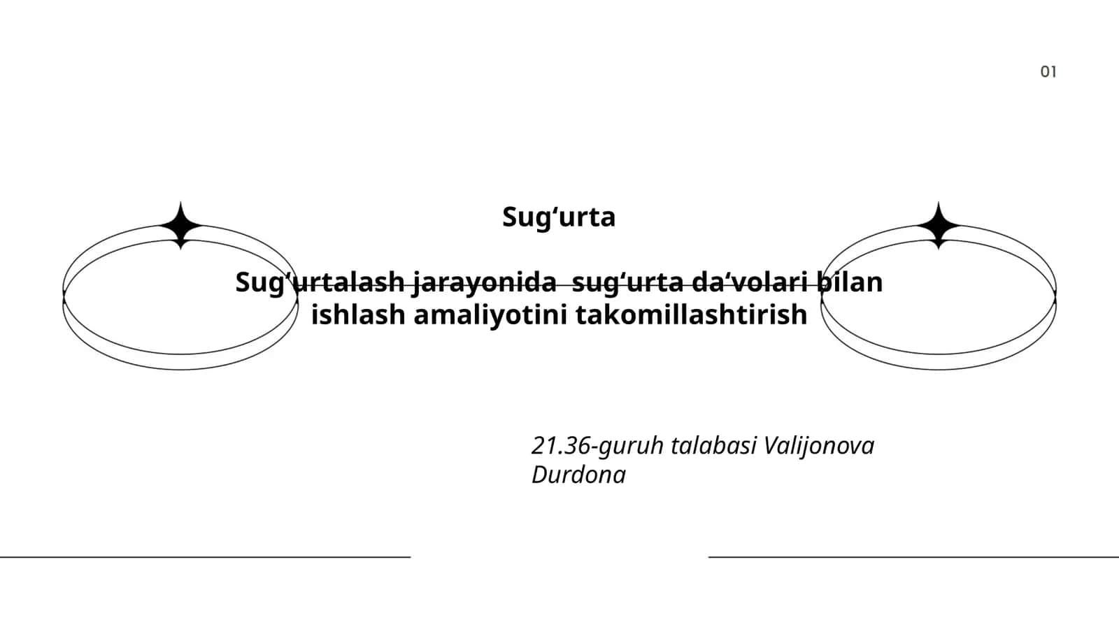 Sugʻurtalash jarayonida sugʻurta da‘volari bilan ishlash amaliyotini takomillashtirish
