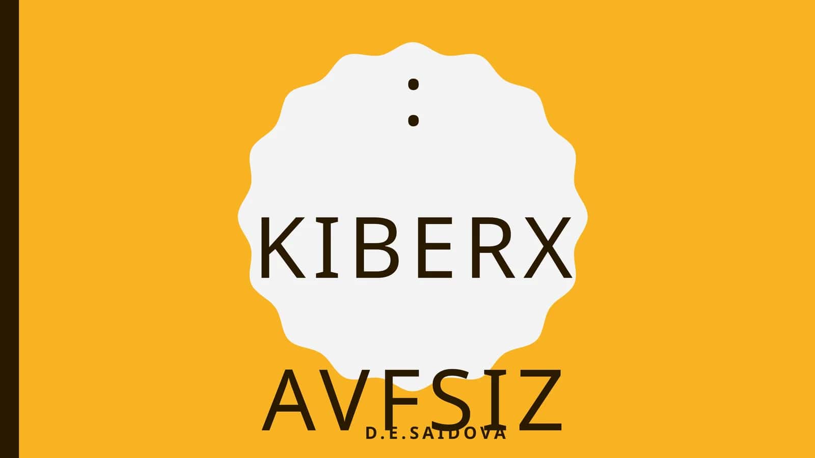 Kiberxavfsizlikka kirish