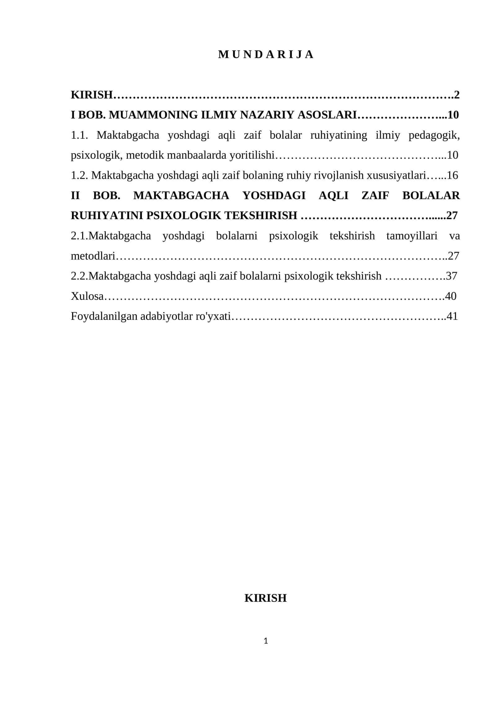 Maktabgacha yoshdagi aqli zaif bolalar