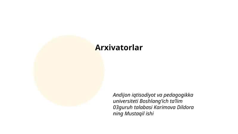 Arxivatorlar