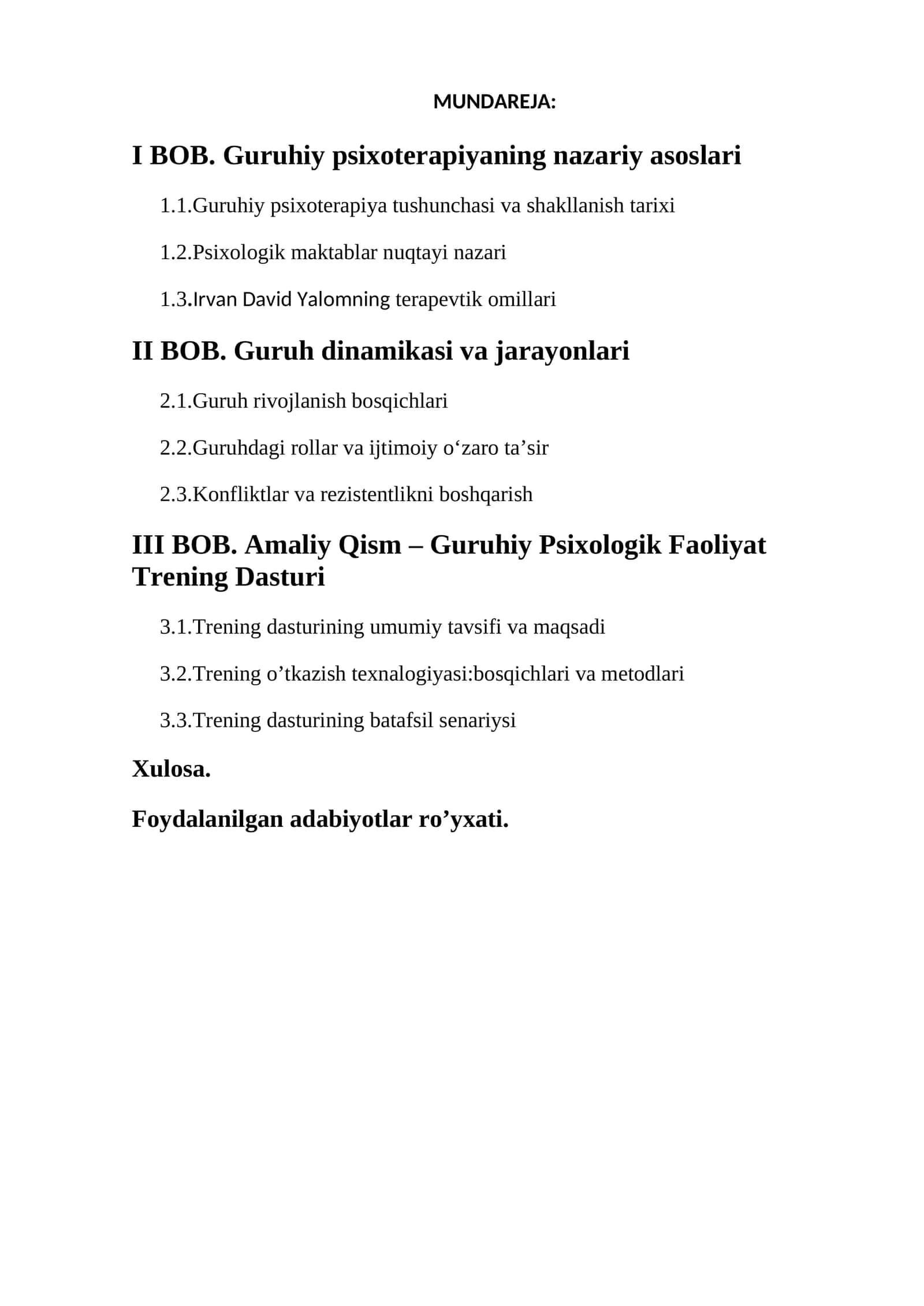 Guruhiy psixoterapiyaning nazariy asoslari