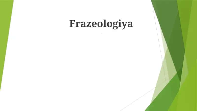 Frazeologiya
