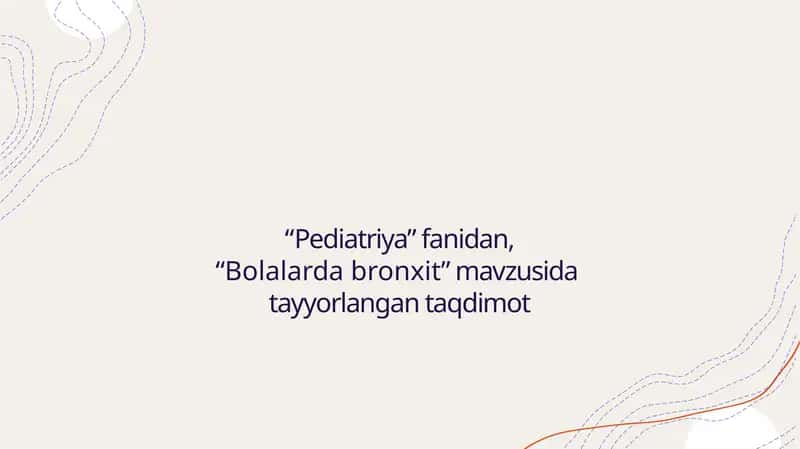 Bolalarda bronxit