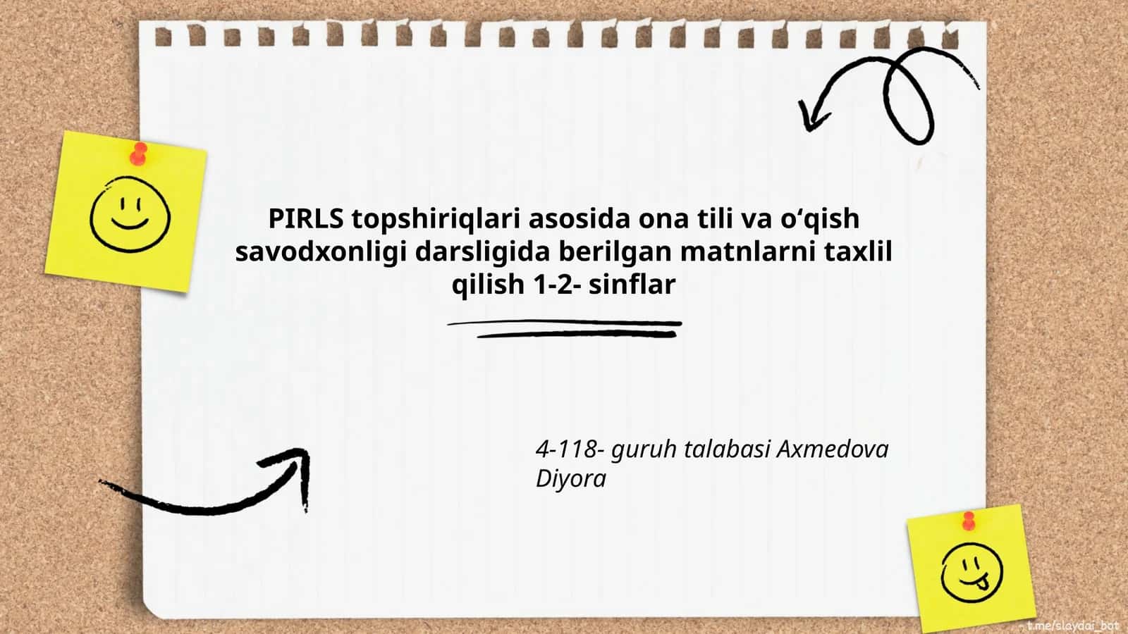 PIRLS topshiriqlari asosida ona tili va oʻqish savodxonligi darsligi